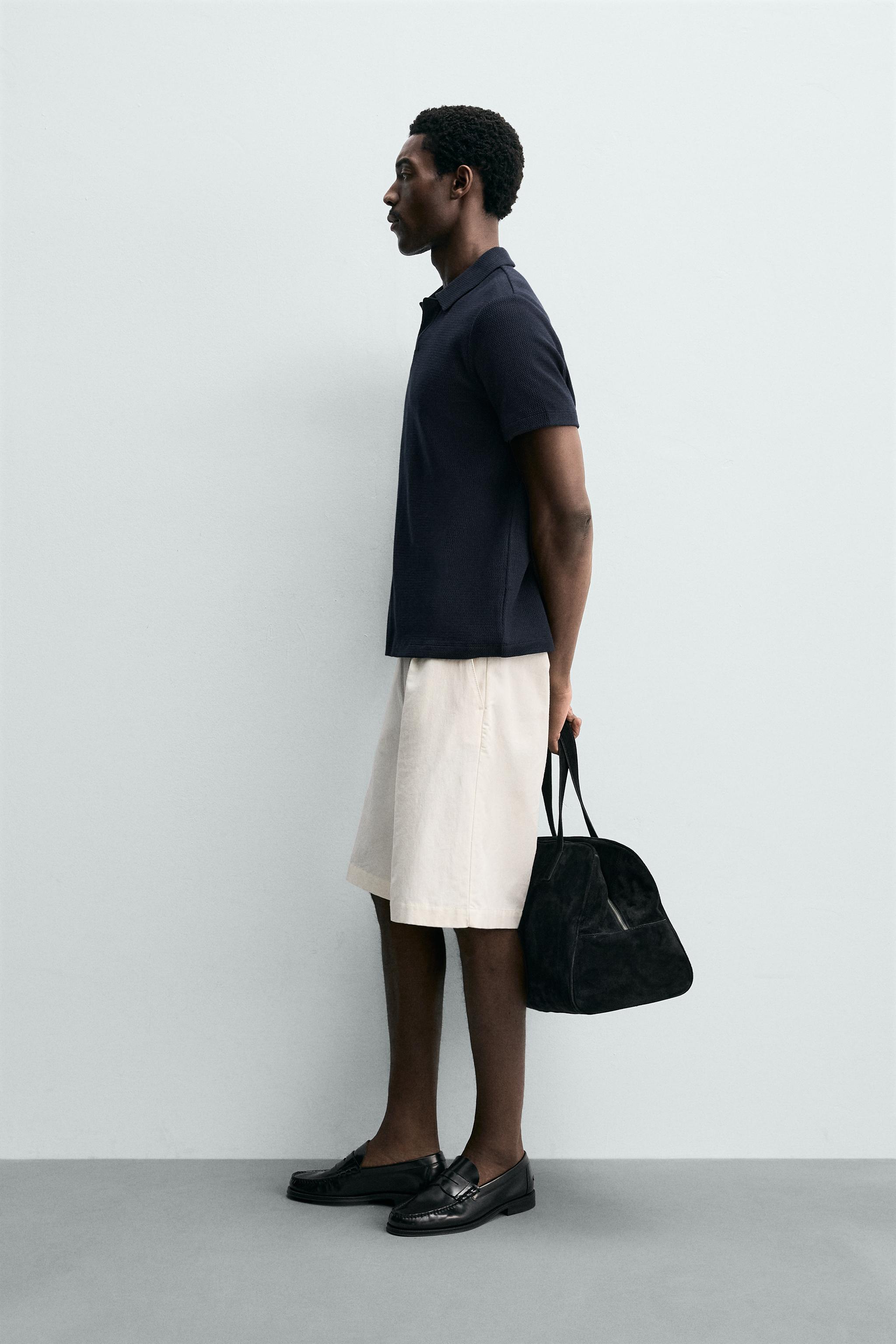 REGULAR FIT TEXTURED POLO